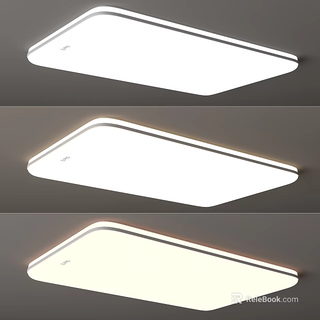 Modern Slim Design Ceiling Light With Bright LED Panel And Elegant Edge Lighting 3d model 