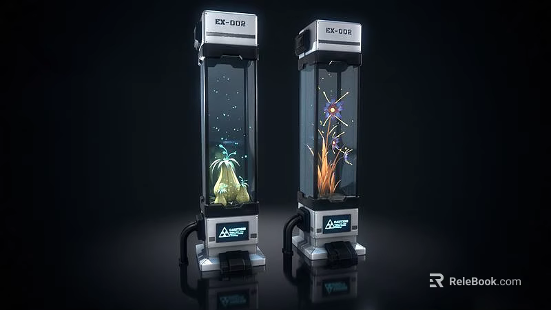 Advanced ASR DC-002 Industrial Equipment With Dynamic Internal Display Structures 3d model 