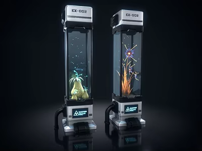 Advanced ASR DC-002 Industrial Equipment With Dynamic Internal Display Structures 3d model