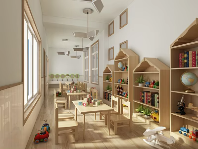 Nordic Kindergarten Classroom 3d model