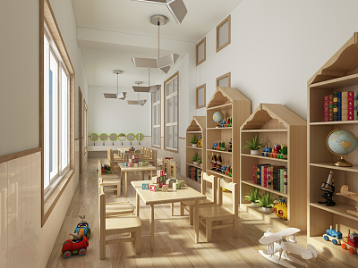 Nordic Kindergarten Classroom 3d model