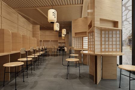 Japanese restaurant net red single hot pot 3d model