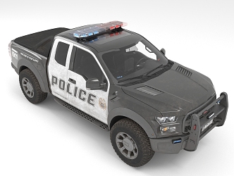 Police Truck Police Car 3d model