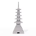 New Chinese Style Stone Lamp Landscape Floor Lamp 3d model