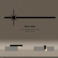 White Modern Reception Desk With Wall Mounted Strip Lamp And Geometric Design Soft Lighting