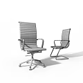 Modern Brown Office Chair With Armrests Wheeled And Fixed Base Design
