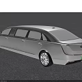 White Cadillac Luxury Limousine Featuring Extended Body And Modern Front Grille Design