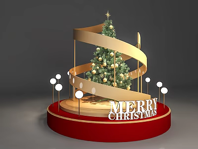Exquisite Christmas Arrangement 3d model