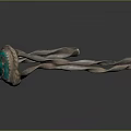 Unique Twisted Metal Bracelet With Blue Stone Fashion Accessory Design