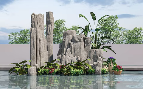 Landscape Stone Sketches 3d model
