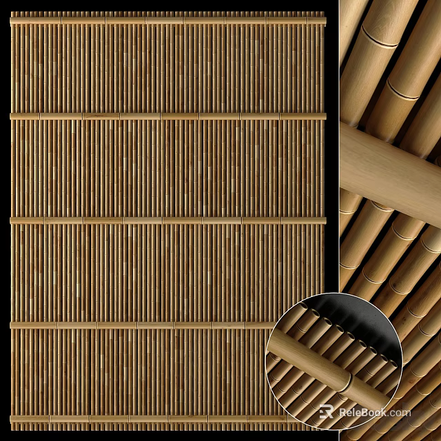 Natural Bamboo Structure With Detailed Texture Patterns 3d model