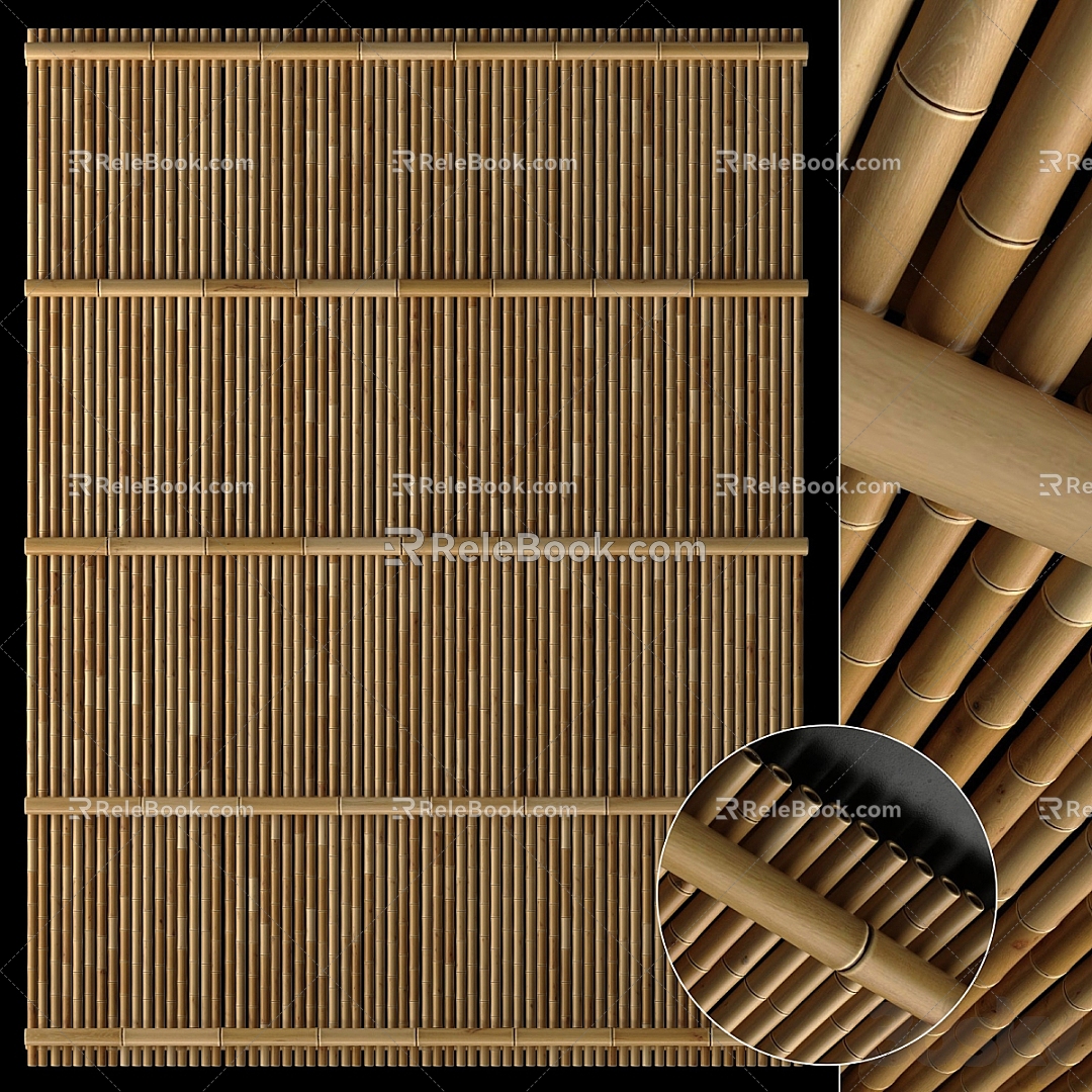 Bamboo Shed Roof 3d model