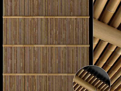 Bamboo Shed Roof 3d model