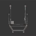 Industrial Equipment Platform With Tall Towers Cables And Metal Framework
