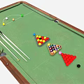 High Quality Billiard Table With Green Felt Surface Wooden Frame Balls And Cues