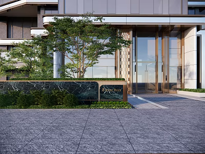 Modern Home View Wall 3d model