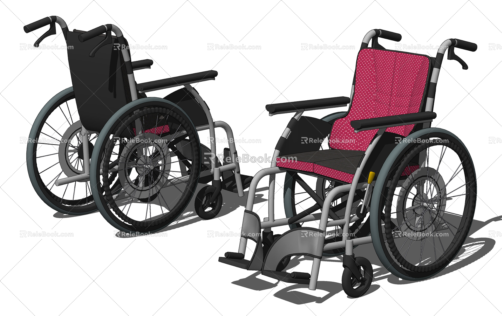 Modern Wheelchair Medical Equipment 3d model