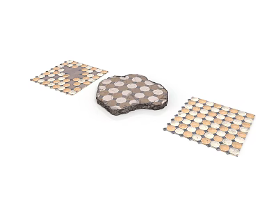 Decorative Household Mats With Polka Dot And Checkerboard Patterns For Home Use 3d model