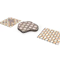 Decorative Household Mats With Polka Dot And Checkerboard Patterns For Home Use