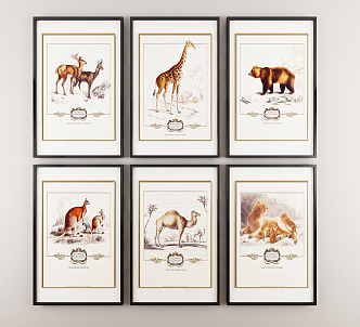 Modern Animal Painting Hanging Painting 3d model