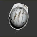 Fitzgerald Construction Worn Safety Helmet With Green Mark And Dirty Surface
