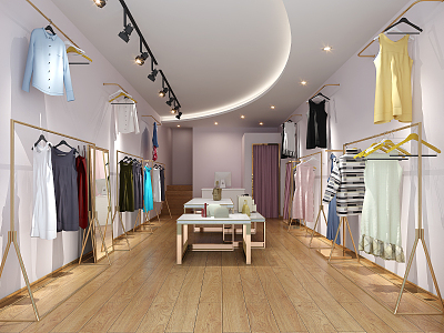 Modern Clothing Store 3d model