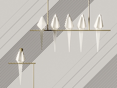 Modern chandelier 3d model