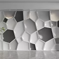 Special-shaped background wall Modern background wall Cellular background wall Front desk background wall Image background wall 3d model