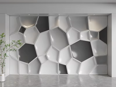 Special-shaped background wall Modern background wall Cellular background wall Front desk background wall Image background wall 3d model
