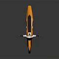 Modern Sleek Orange And White Sports Motorcycle With Black Tires And Streamlined Design