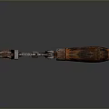 Rusty Metal Pliers With Wooden Handle And Vintage Tool Structure