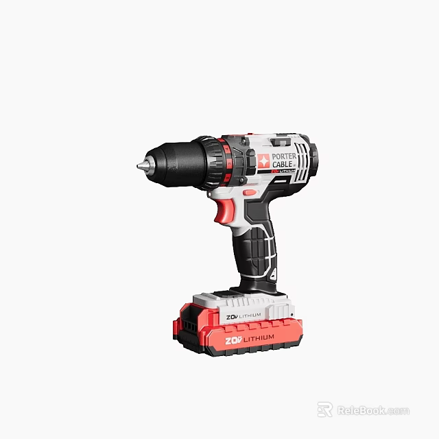 Professional Cordless Power Drill With Rechargeable Lithium Battery For DIY And Construction Work 3d model 