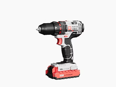 Professional Cordless Power Drill With Rechargeable Lithium Battery For DIY And Construction Work 3d model