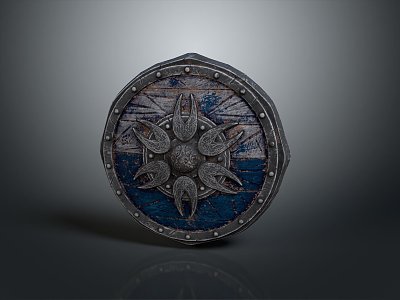 Medieval Shield Ancient Shield Defensive Weapon Ancient Shield Iron Shield Protective Shield Wooden Shield 3d model