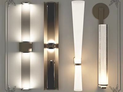 Modern Wall Lamps With Different Styles And Metal Glass Materials For Indoor Lighting 3d model