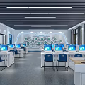 Modern Classroom Big Data Classroom 3d model