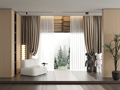 Modern Curtains 3d model