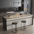 Bar chair combination 3d model