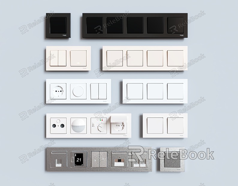 Modern switch socket switch panel model