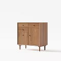 Modern Oak Wood Sideboard With Drawers And Simple Cabinet Design