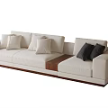 Modern three-seat sofa multiplayer sofa 3d model