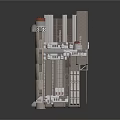 Modern Industrial Building Structure Featuring Multi Level Design Chimney And Stairs