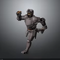 3D Fantasy Knight Character In Steel Armor With Dynamic Running Pose