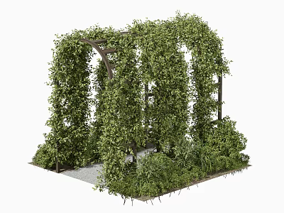 Modern Arch Plant Rattan Arch Shape 3d model