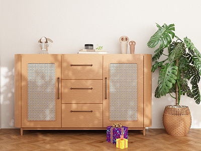 Silly Wind Entrance Cabinet Side Cabinet 3d model