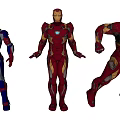 Iron Man Game And Movie Characters With Different Suits And Action Poses