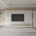 Modern TV background wall 3d model