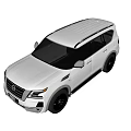 White Modern Luxury SUV Featuring Sleek Front Design And Black Alloy Wheels 3d model