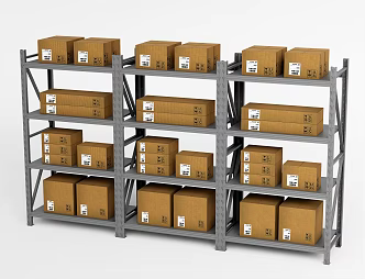 modern shelf 3d model