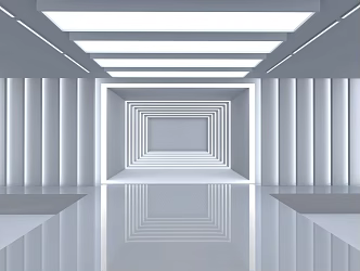 Modern Science and Technology Sense Space Future Sense Science and Technology Exhibition Hall Future Tunnel 3d model